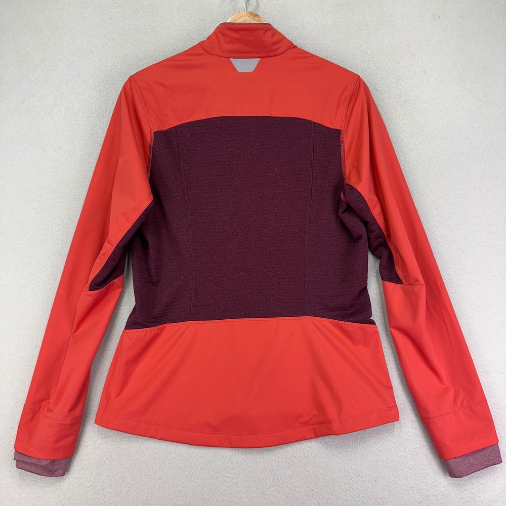 Patagonia Wind Shield Hybrid Jacket Womens Small Red Full-Zip Lightweight Hiking - Picture 5 of 10